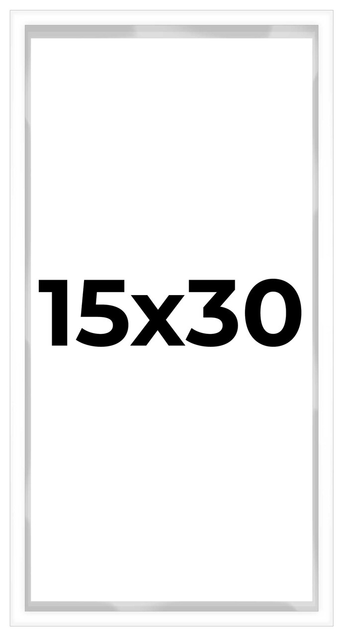 Panoramic Shadow Box 3/4" Depth White Picture Frame - UV Acrylic, Backing, Hanging Hardware